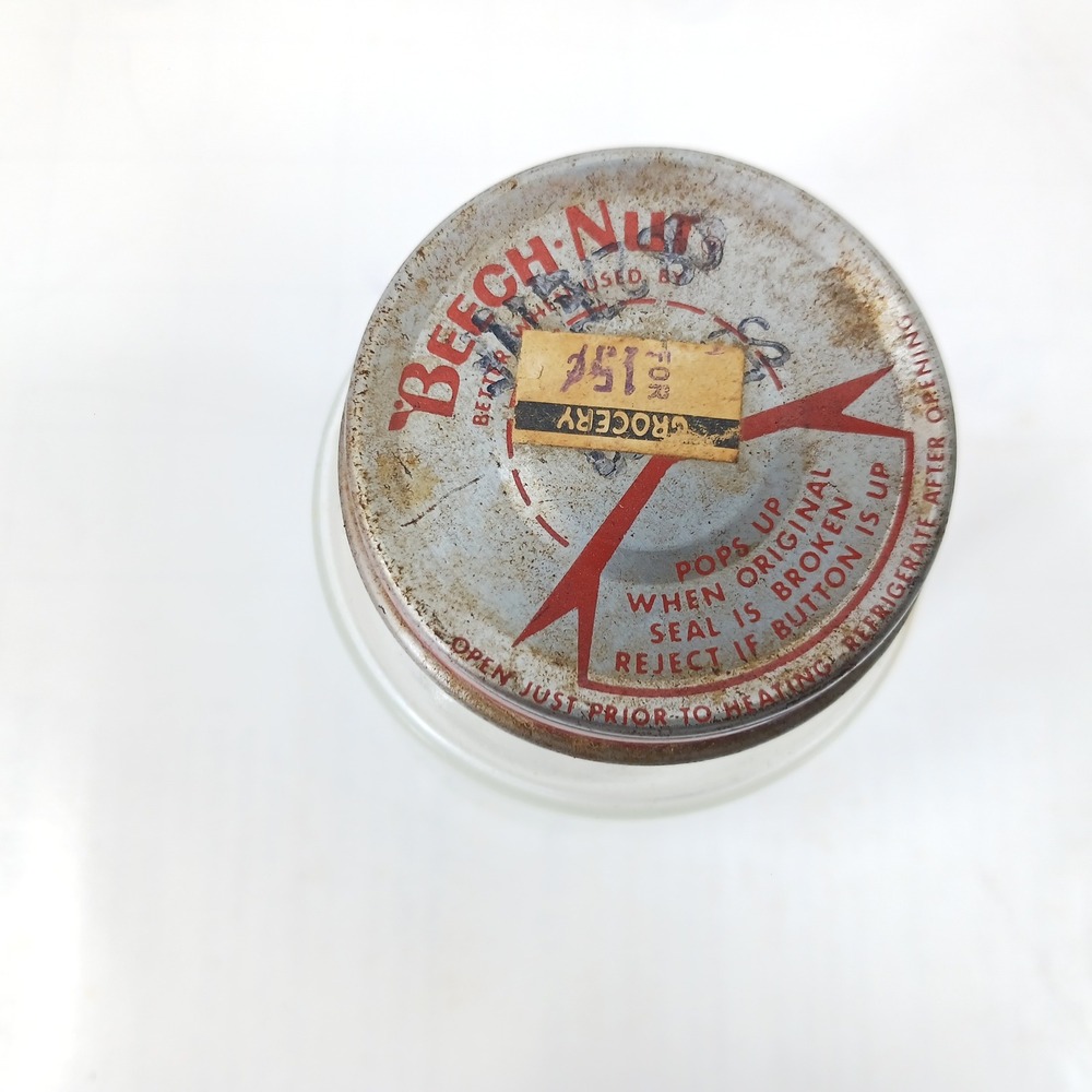 Vintage 1980s Baby Food Jars Lot Heinz Beech-Nut Glass Advertising Prop 3pc - Picture 4 of 16